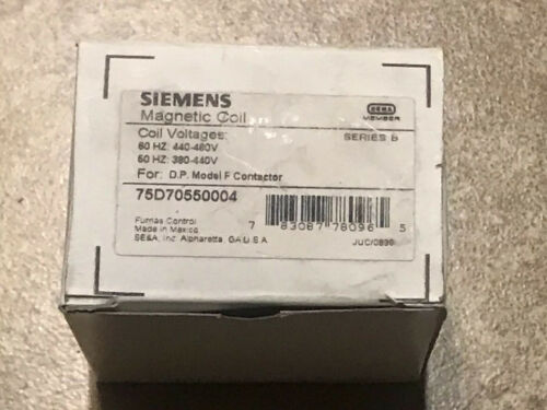 1 â€?SIEMENS 75D70550004 Magnetic Coil, Furnas Control. NEW in Box