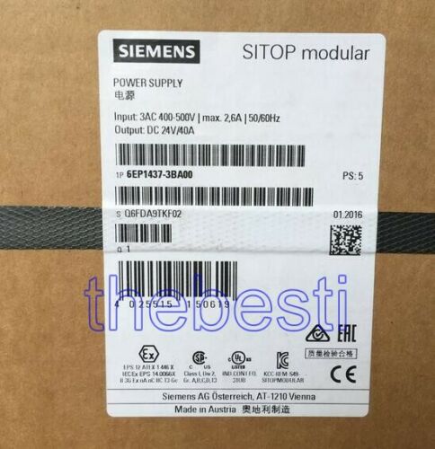 1 PC Siemens Brand New 6EP1 437-3BA00 6EP1437-3BA00 In Box