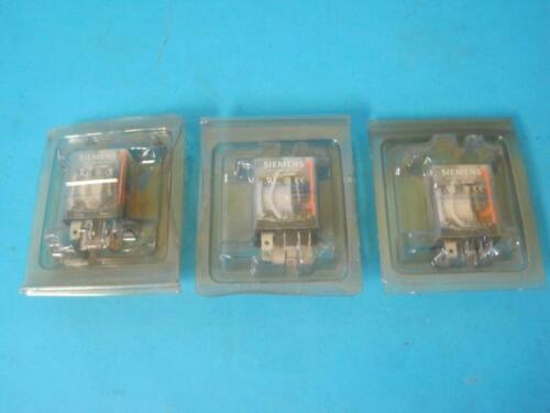 NEW LOT OF 3 SIEMENS PLUG-IN RELAY BASIC 8PIN SQUARE BASE 20A 24VDC 3TX7109-5BC