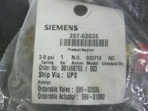 Lot of 2 Siemens MT 2-way normally-open 1/2 pneumatic-actuated control valves