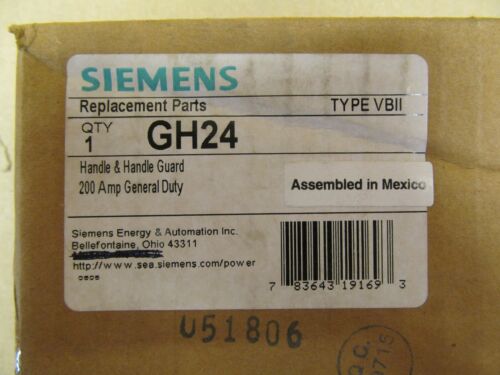 1 NIB SIEMENS GH24 REPLACEMENT HANDLE 200A 200 AMP (106 AVAILABLE)