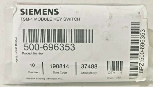 SIEMENS TSM-1 MODULE KEY SWITCH FOR INTELLIGENT DUCT DETECTORS