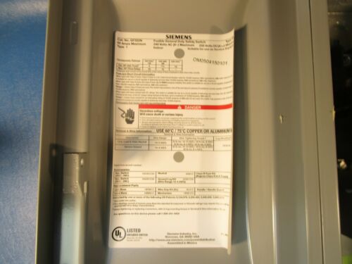 Siemens, GF322N, General Duty Safety Switch, 3 Phase, 60A