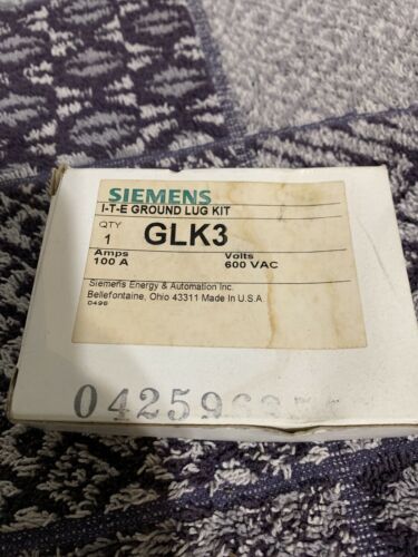 SIEMENS GLK3 I-T-E GROUND LUG KIT 100A 600VAC New