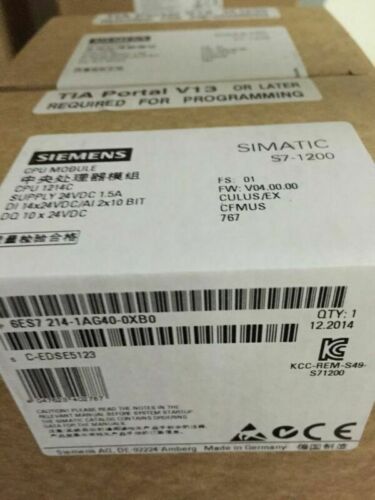 6ES7214-1AG40-0XB0 6ES7 214-1AG40-0XB0 S7-200CN PLC Siemens New #YY0