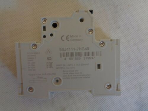 NEW SIEMENS 5SJ4-111-7HG60 MINIATURE CIRCUIT BREAKER 5 AMP 1 POLE