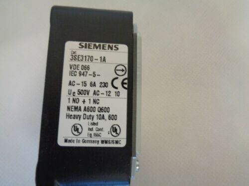 NEW SIEMENS 1SE3170-1A LIMIT SWITCH 1/2NPT HOUSING W/SNAP ACTION CONTACTS