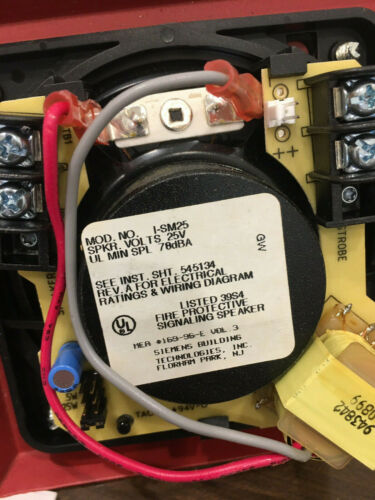 Siemens Cerberus Pyrotronics 500-696784 I-SM70 70V (Red) Speaker - New!