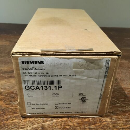Siemens GCA131.1P OpenAir Electronic Damper Actuator HVAC Spring Return