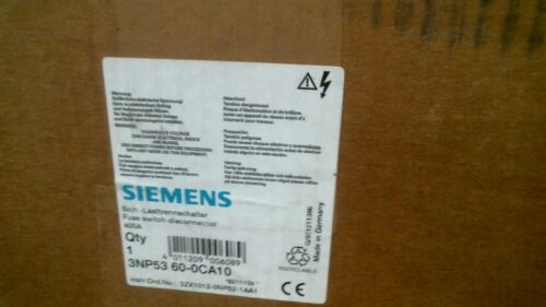 SIEMENS 3NP53 60-0CA10 FUSE SWITCH DISCONNECTOR -FREE SHIPPING