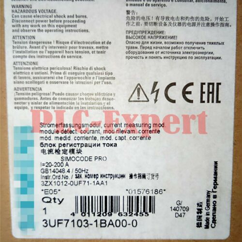 1PC New Siemens 3UF7103-1BA00-0 One year warranty 3UF71031BA000 Fast Delivery