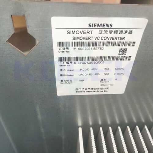 Siemens 1pc new 6SE7031-5EF60 main drive vector control Inverter 146A 75kW