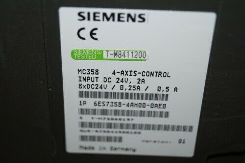 Siemens 6es7358-4ah00-0ae0 Mc358 4-axis-control 6es7 358-4ah00-0ae0