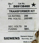 NEW SIEMENS D69138460 INDUSTRIAL CONTROL TRANSFORMER MT0250B 250VA 240/480-24V
