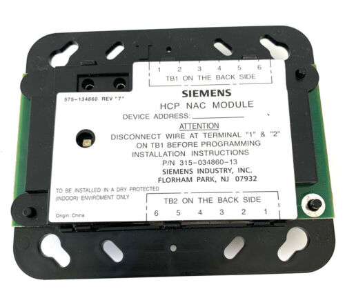 SIEMENS HCP INTELLIGENT CONTROL POINT 500-034860 FIRE ALARM