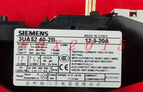 ONE NEW Siemens Thermal Overload Relay 3UA5240-2B 12.5-20A