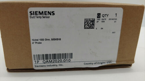NEW SIEMENS QAM2020.10 DUCT TEMP SENSOR NICKEL 1000 ohm 4 probe NEW