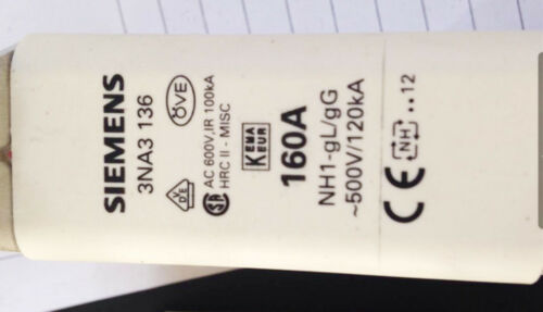 1PC New in box Siemens 3NA3136 3NA3 136 500V NH1 gL/gG 100KA