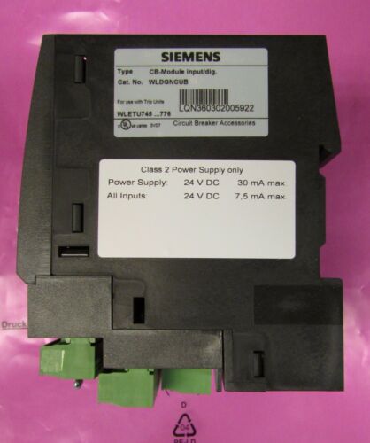 Siemens 3WL9111 1AT27 0AA0 WLDGNCUB Digital Input Module WL Cubicle BUS