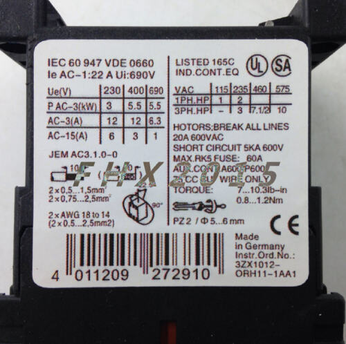 Siemens contactor 3RT1015-1BB41