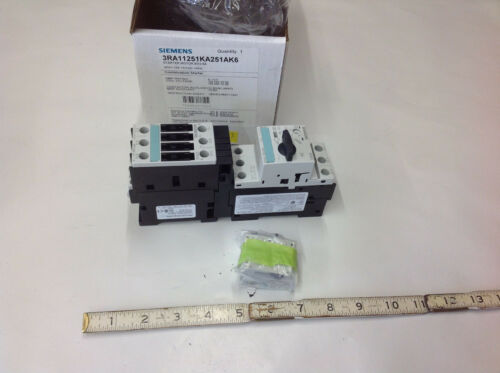 Siemens 3RA1125-1KA25-1AK6 Combination Starter Motor 9-12.5A, 110/120 Coil NIB