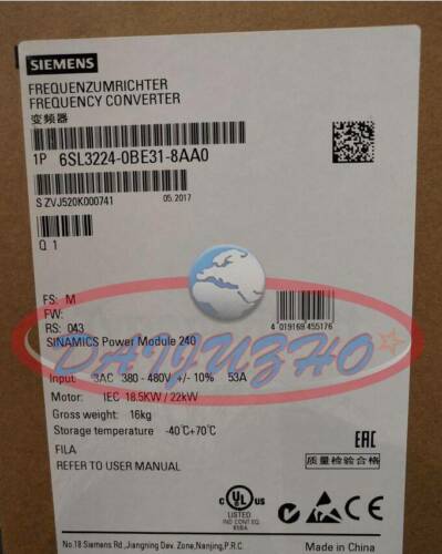SIEMENS SINAMICS 6SL3224-0BE31-8AA0 Inverter 380-480V NEW IN BOX