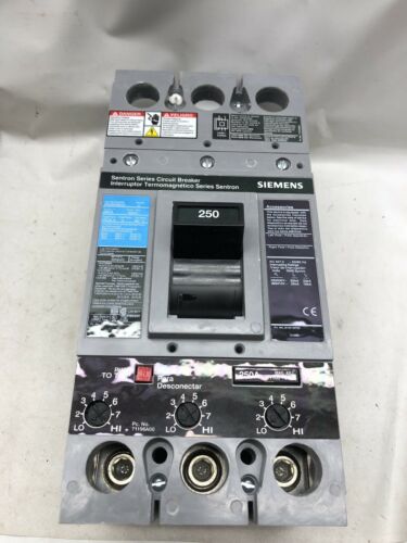 NEW SIEMENS SENTRON MCCB MAGNETIC TRIP BREAKER FXD63B250L 250 AMP 3 POLE 600VAC