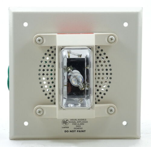 Siemens CSS-4204-25 25V 4 Square Speaker Strobe Baffle Fire Alarm New