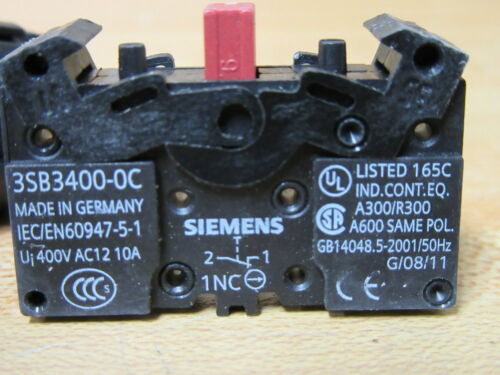 Siemens 3SB3-244-6AA20 Pilot Light Indicator 3SB32446AA20