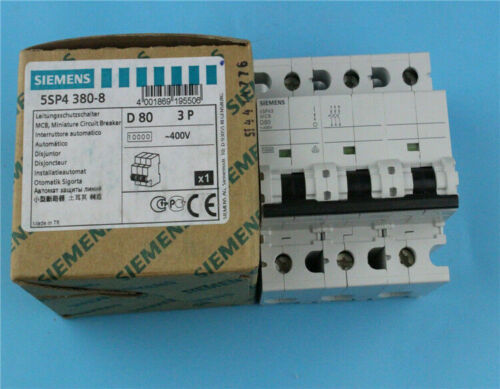Siemens 3PD 80A 5SP4380-8 circuit breaker New