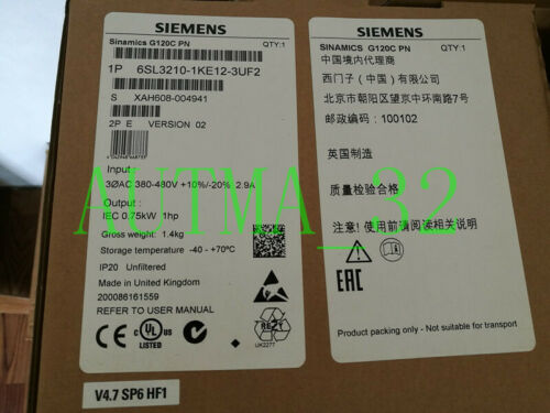 ONE Siemens 6SL3210-1KE12-3UF2 NEW #06