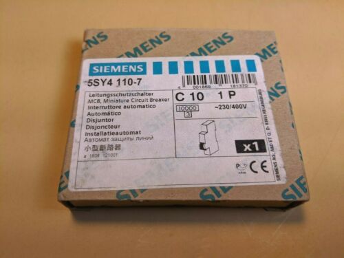 Siemens 5SY4 110-7 C10 1P Circuit Breaker