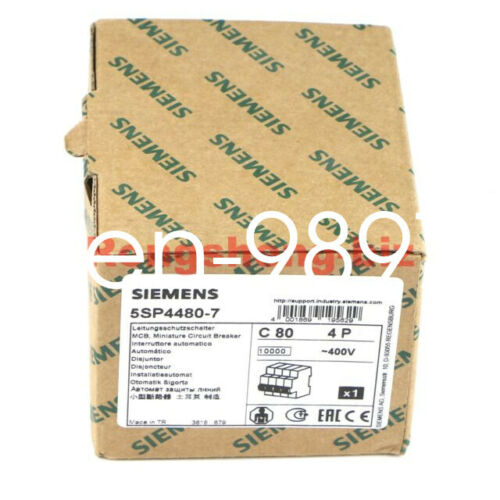 1PC New SIEMENS Heavy Duty Circuit Breaker 5SP4480-7 4P C Type 80A