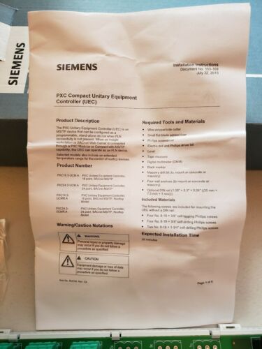 Siemens PXC16.3-UCM.A Compact Unitary Controller NEW IN BOX !!!!!!