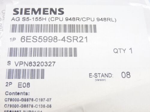 SIEMENS 6ES5998-4SR21 NSFS