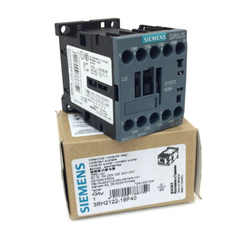 Contactor Relay 3RH2122-1BF40 Siemens 110VDC 2NO/2NC 3RH21221BF40