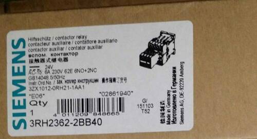 1PC NEW SIEMENS Contactor Relay 3RH2362-2BB40 CD24V 3RH23622BB40