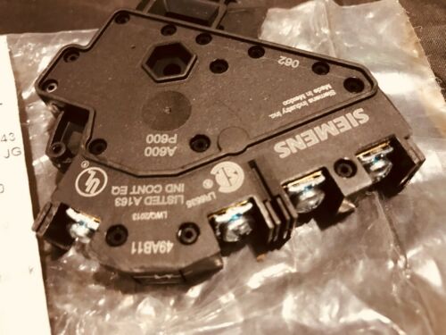 Siemens 49AB11 Auxiliary Contact Black Actuator New Free Ship