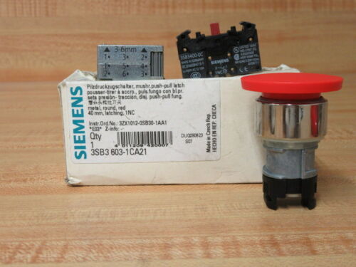 Siemens 3SB3-244-6AA20 Pilot Light Indicator 3SB32446AA20