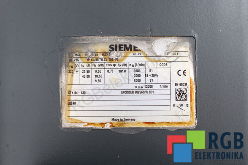 1PH6103-4LZ49-Z Z:S40 SIEMENS SPINDLE MOTOR ID77095