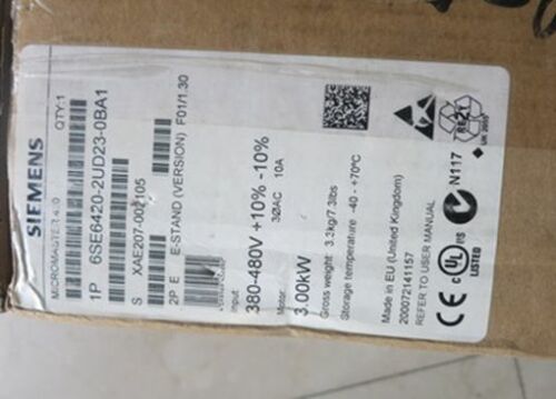 1PC Brand New Siemens inverter 6SE6420-2UD23-0BA1 3KW 380V