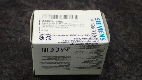 SIEMENS 3SB36 44-6BA30 Indicator Light Integrated LED, Concentric Rings, Yellow