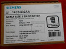 SIEMENS 14ESG32AA NEMA SIZE 1 3/4 STARTER; 20 - 40 AMPS OVERLOAD RANGE