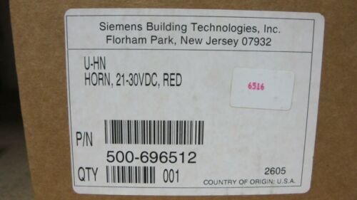 SIEMENS U-HN HORN 500-696512 21-30VDC,RED NEW IN BOX