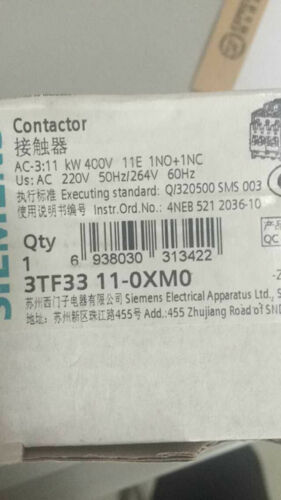 1pcs Siemens AC contactor 3TF33 11-0XM0