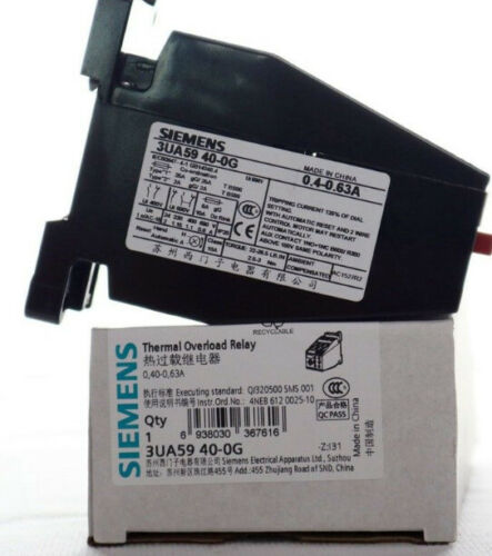 SIEMENS 3UA5940-0G 0.4-0.63A Thermal overload relay