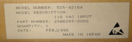 SIEMENS PLC 505-4216A / 2588625-0002