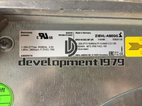 ONE NEW ZIEHL-ABEGG fan GR31M-6ID.BF.2R FOR Siemens motor