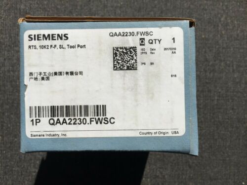 Siemens QAA2230.FWSC Room Temperature Sensor, 10K ohm, Type 2 NTC Thermistor