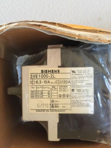 NEW IN BOX SIEMENS MOTOR STARTER PROTECTOR 3VE1000-2L
